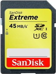 SanDisk Extreme SDXC UHS-I 45MB/s фото