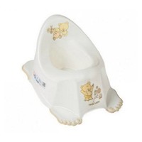 Tega Детский горшок антискользящий TEDDY (МИШКИ) белый жемчуг [MS-013-118]