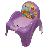 Tega Горшок туалетный в форме стульчика со звук.эфф.SAFARI фиолетовый